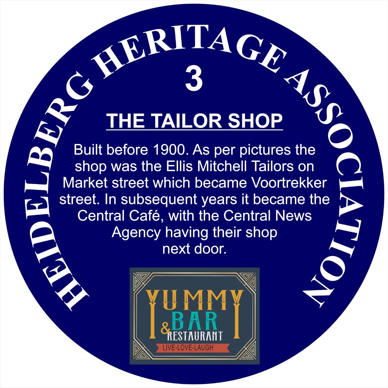 Blue Plaque 3 Heidelberg Heritage Association - The Tailor Shop