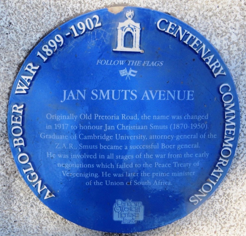 Jan Smuts Avenue Blue Plaque - Kathy Munro