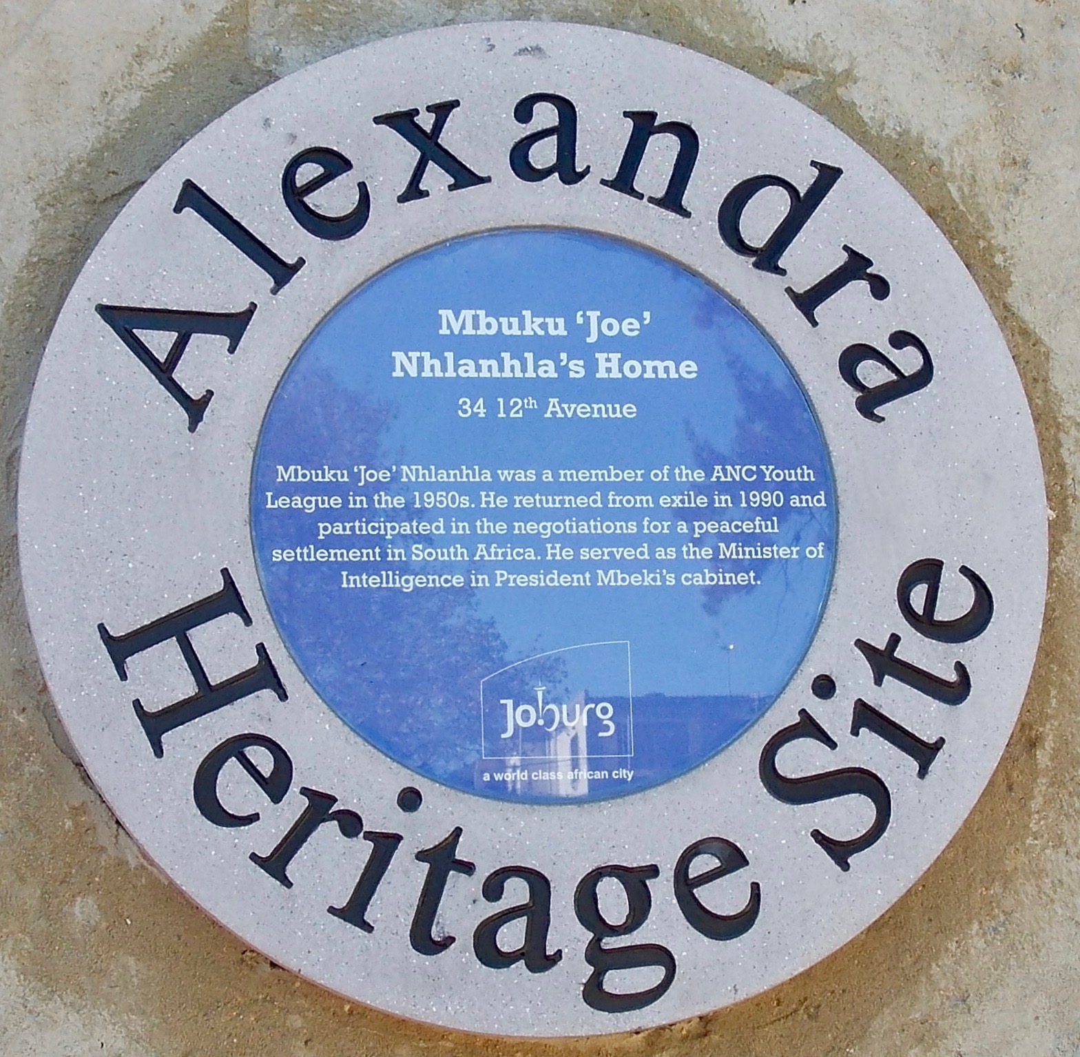Joe Nhlanhla House Blue Plaque - The Heritage Portal - 2012