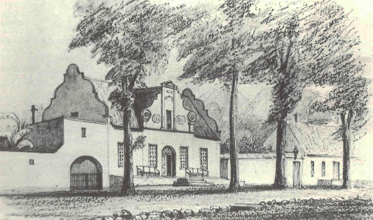 Old Sketch of Oude Werf - Sourced by Stellenbosch Municipality Old Sketch of Oude Werf - Sourced by Stellenbosch Municipality