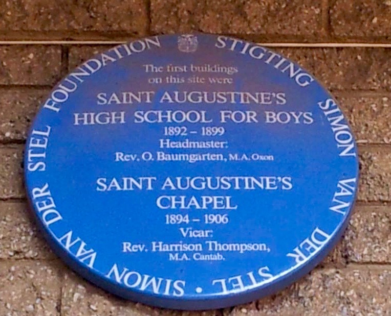Saint Augustine's Chapel Blue Plaque - Heritage Portal - 2012