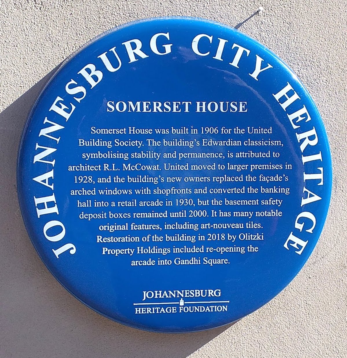 Somerset House Blue Plaque - Heritage Portal - 2019