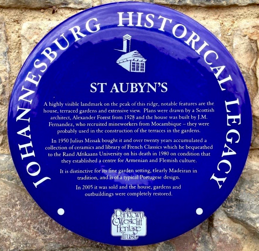 St Aubyn's Blue Plaque Westcliff - Heritage Portal - 2013