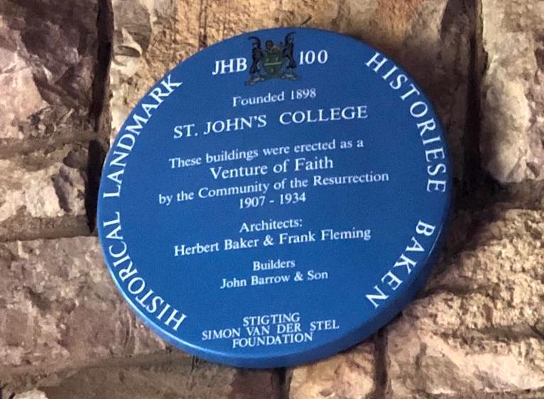 St Johns College Blue Plaque - Cayde Bricknell