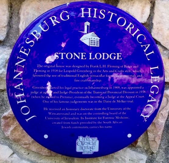 Stone Lodge Blue Plaque - Heritage Portal - 2013