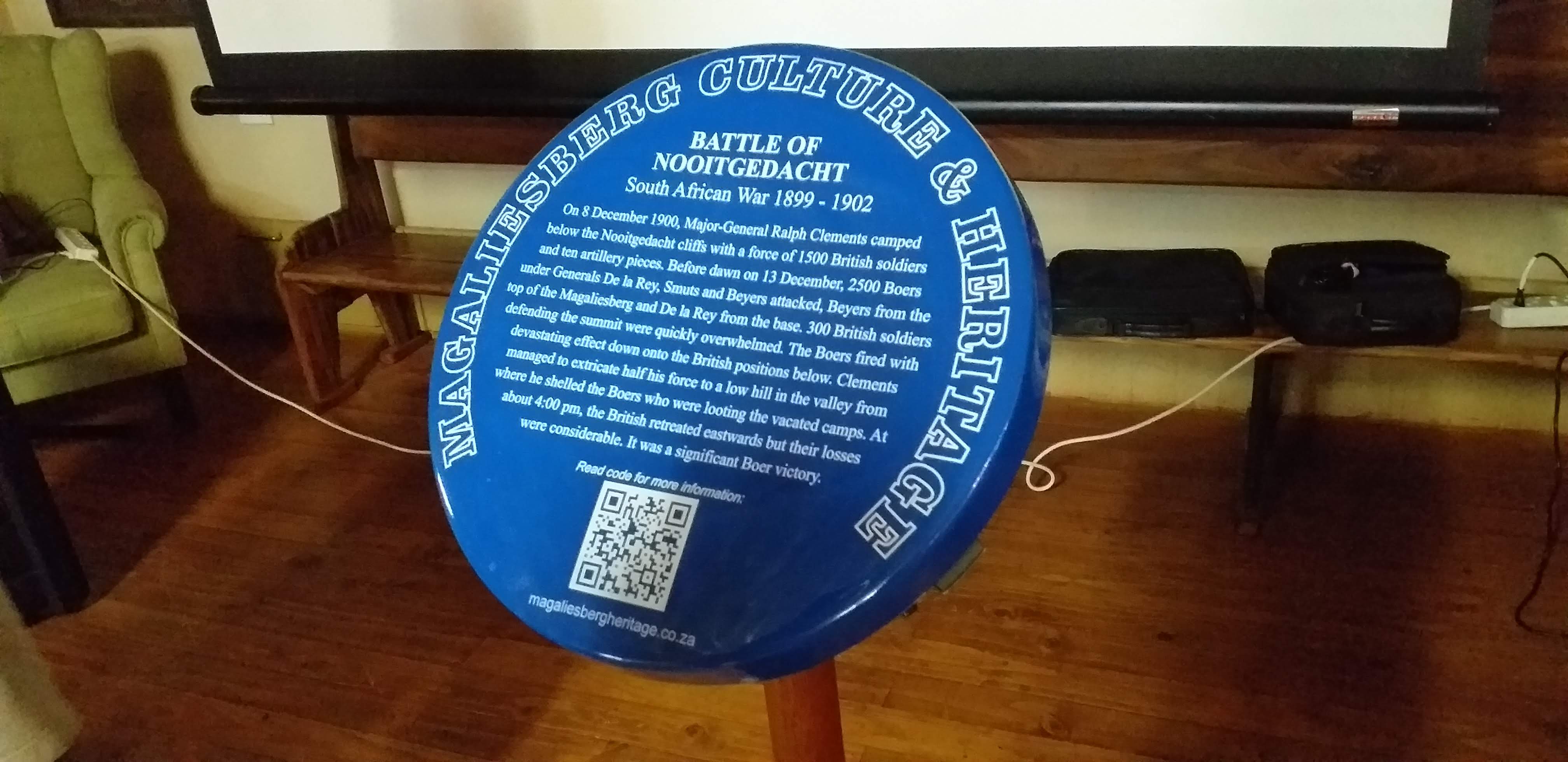 Battle of Nooitgedacht Blue Plaque - Heritage Portal - 2019 Battle of Nooitgedacht Blue Plaque - Heritage Portal - 2019