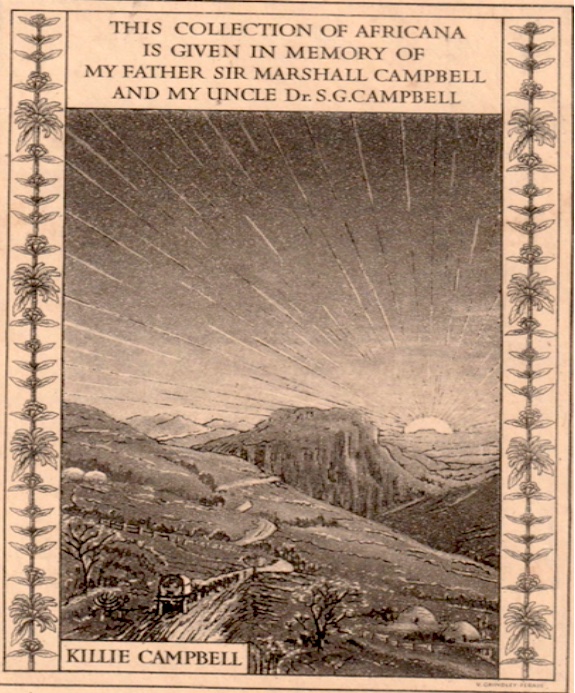 Killie Campbell Bookplate