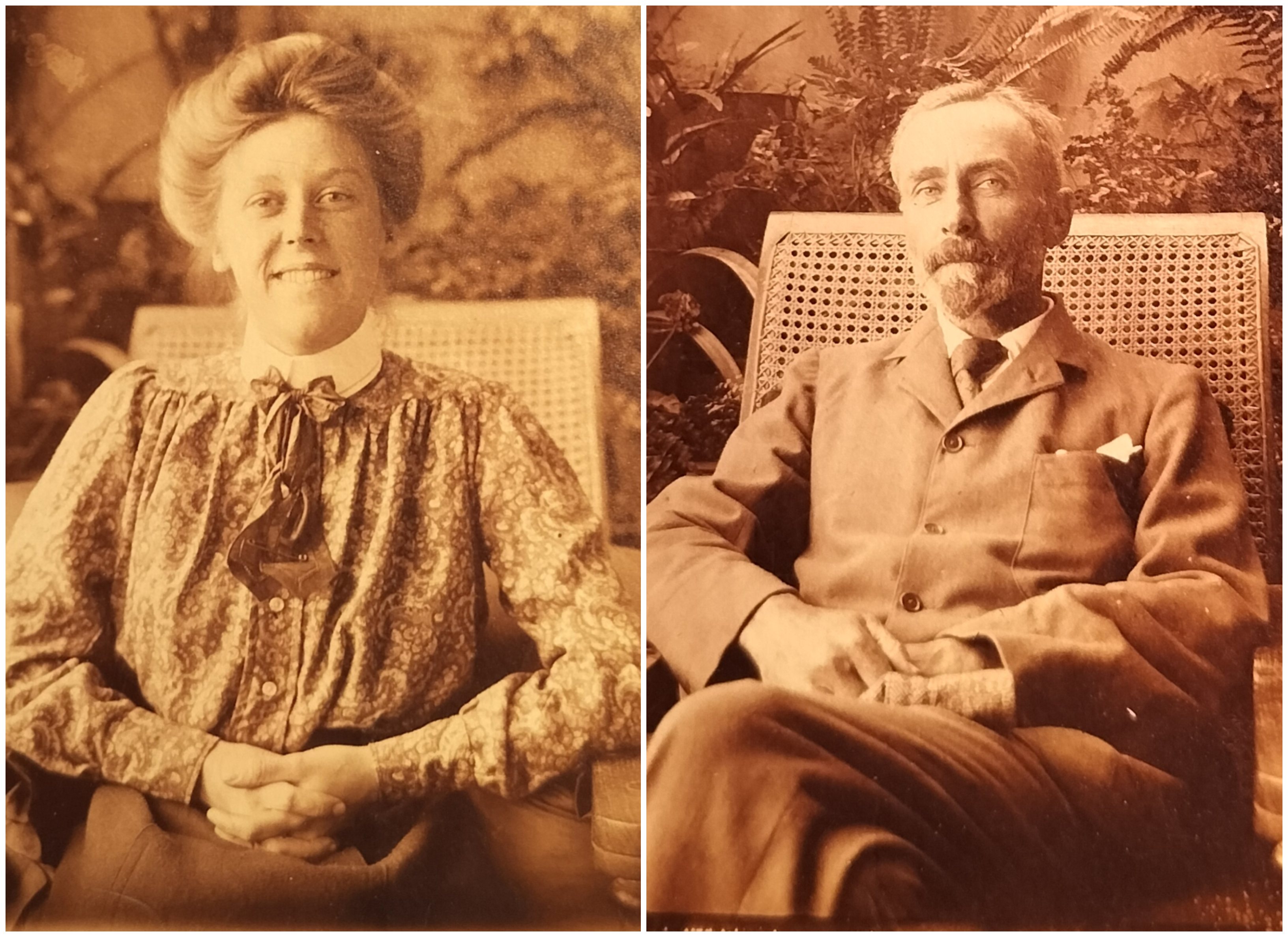 Unknown female sitter who is thought to be the photographer of the photographs included in this article and her husband who is thought to have been an architect.