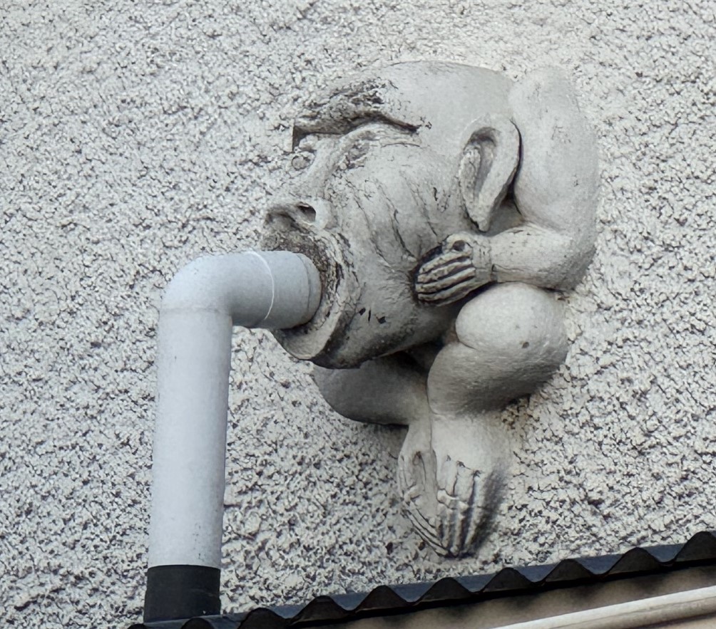 A contemporary photograph by William Martinson showing the gargoyle from a different angle