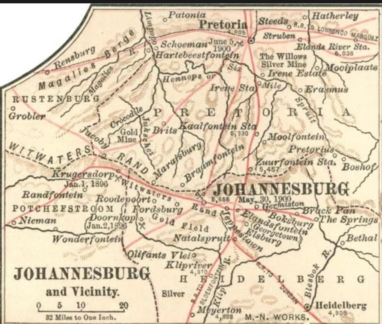 Map of Johannesburg and Vicinity