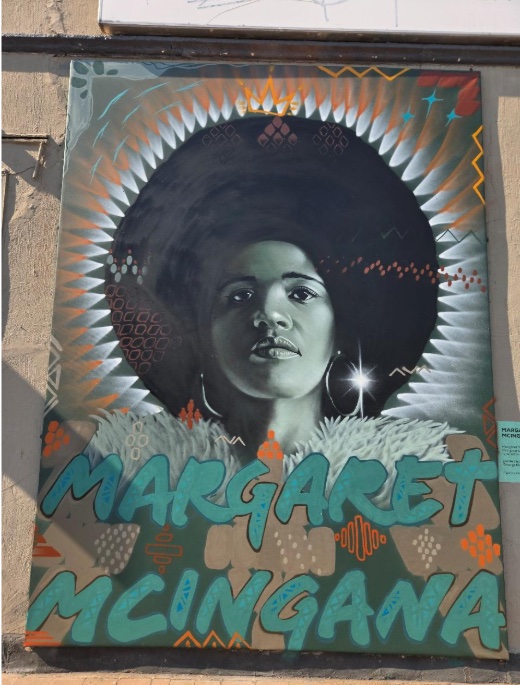 Mural by Dbongz on Margaret Mcingana Street in Newtown