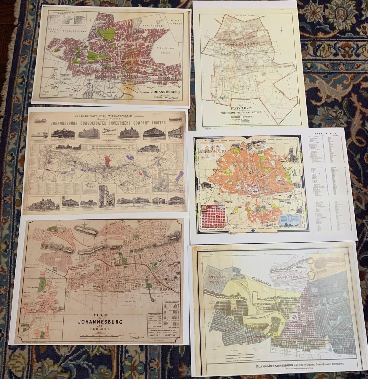 Six historic maps