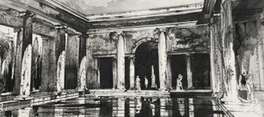 Recreation of sketch of the Kimberley Nymphaeum