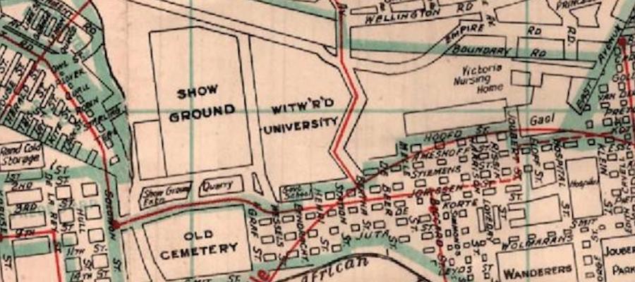 Portion of 1920 Braamfontein Map