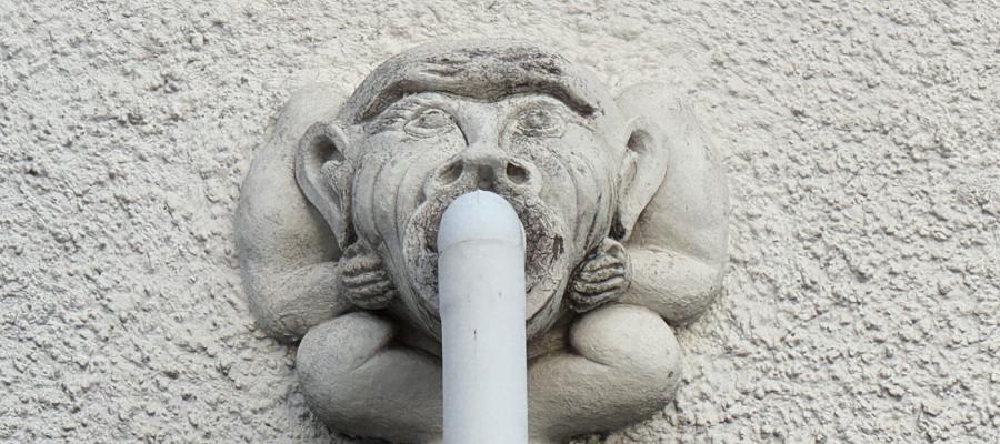 Gargoyle on East London House via William Martinson