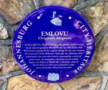 Emlovu Blue Plaque - Heritage Portal - 2012