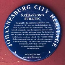 Nathanson's Building Blue Plaque - Johannesburg Heritage Foundation - 2019