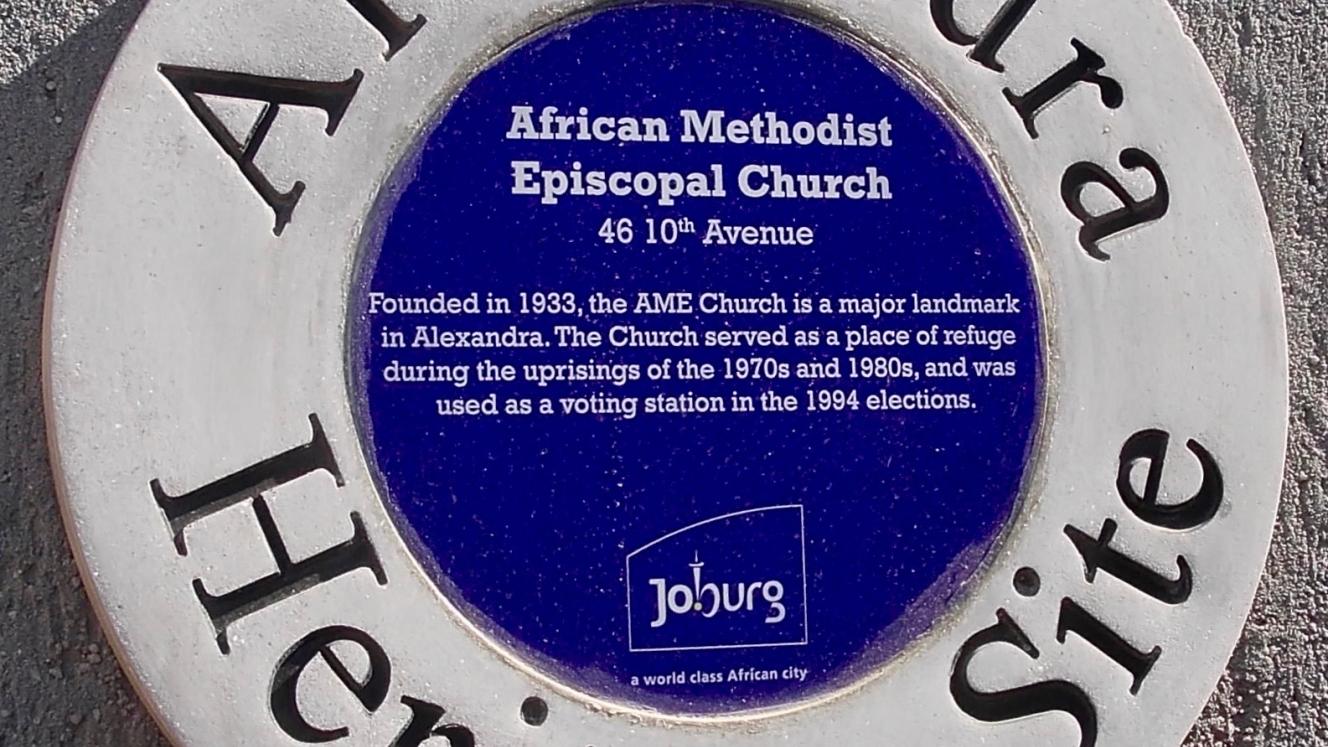 African Methodist Church Blue Plaque - Heritage Portal - 2012