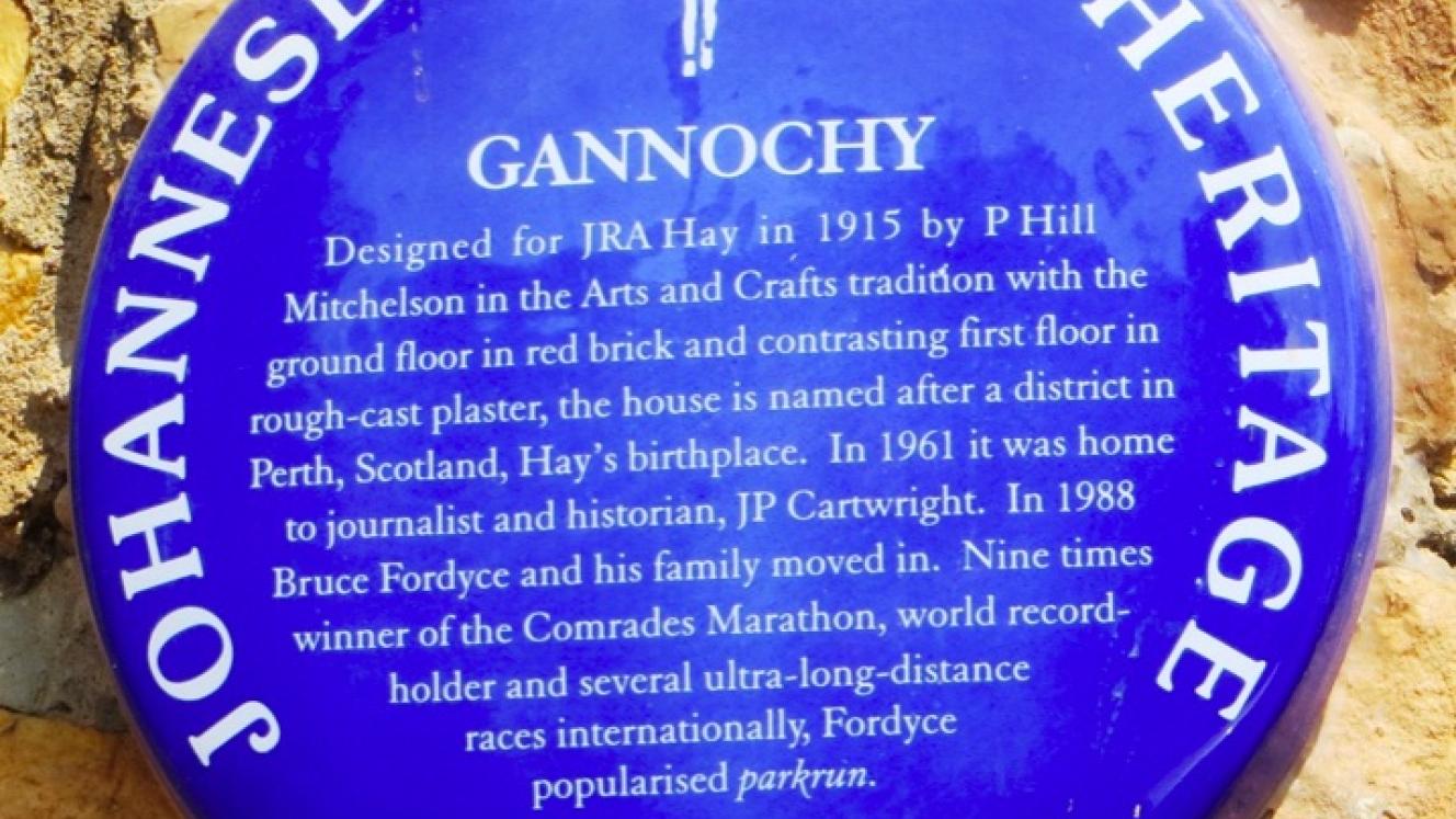 Gannochy Blue Plaque - Kathy Munro