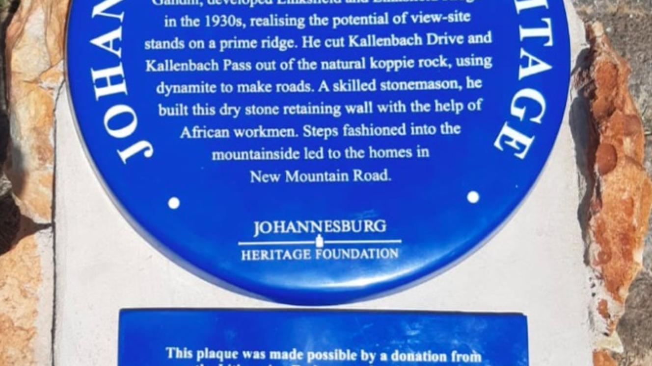 Kallenbach Blue Plaque - Kathy Munro - 2021