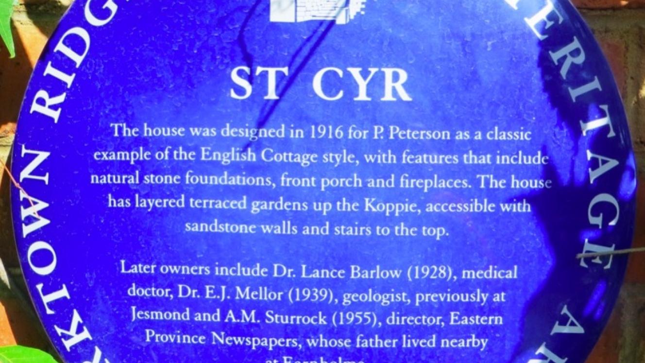 St Cyr Blue Plaque - Kathy Munro