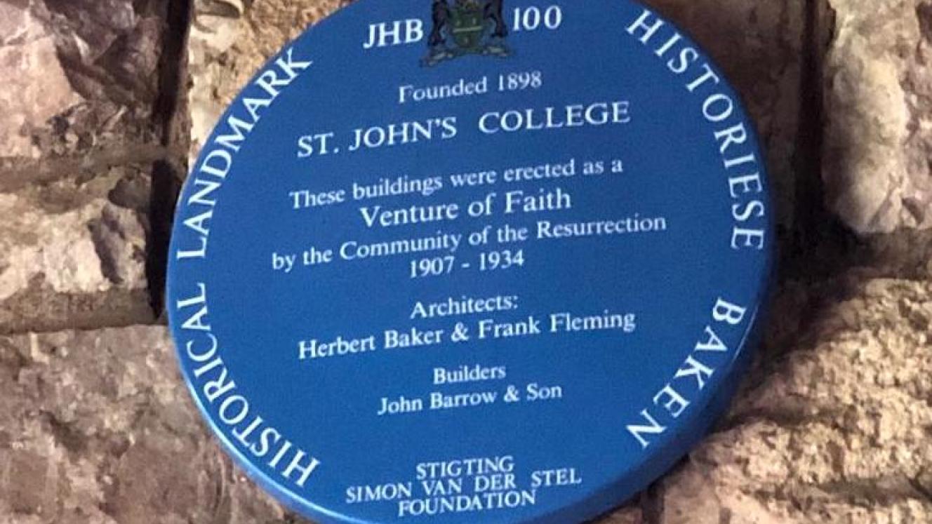St Johns College Blue Plaque - Cayde Bricknell
