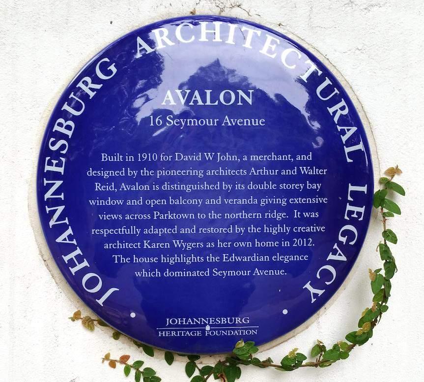 Avalon Blue Plaque - Heritage Portal - 2018
