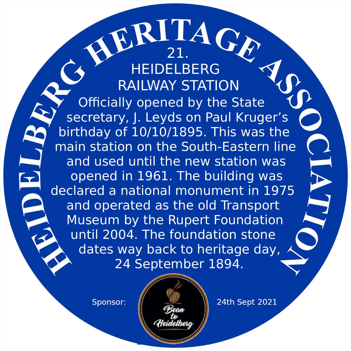 Heidelberg Heritage Association - Heidelberg Railway Station