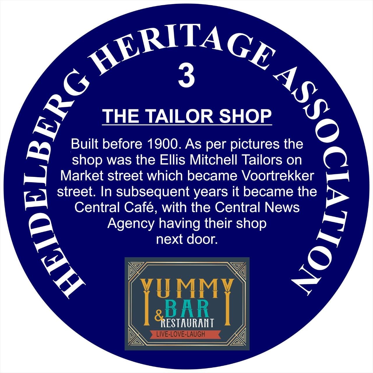 Blue Plaque 3 Heidelberg Heritage Association - The Tailor Shop
