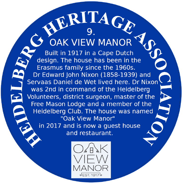 Blue Plaque 9 Heidelberg Heritage Association - Oak View Manor