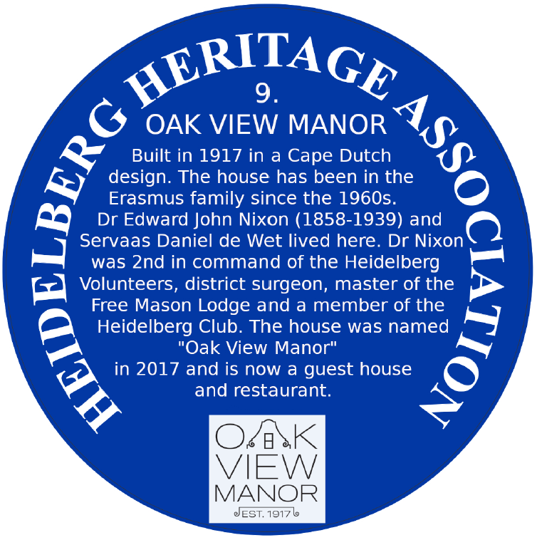 Blue Plaque 9 Heidelberg Heritage Association - Oak View Manor Blue Plaque 9 Heidelberg Heritage Association - Oak View Manor