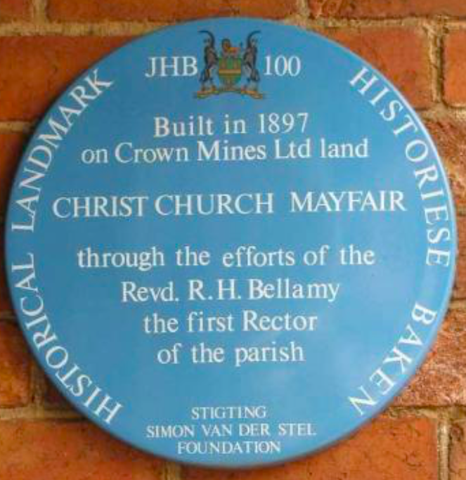 Christ Church Mayfair Blue Plaque - Derek Walker - Sourced by Kathy Munro