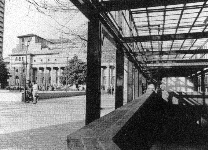 Civic spine project - structures described as industrial sheds - Restorica 1991