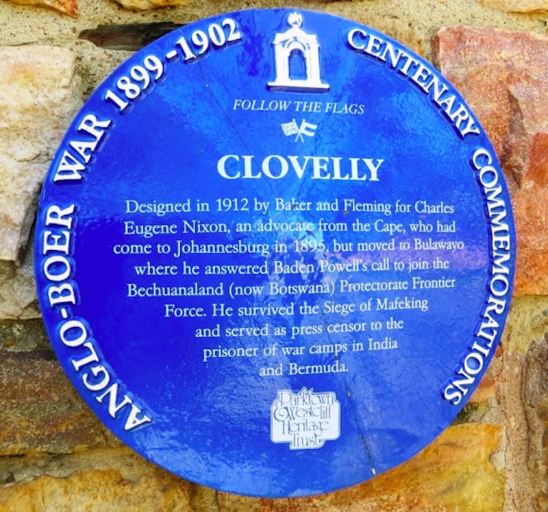 Clovelly Blue Plaque - Sourced by Kathy Munro