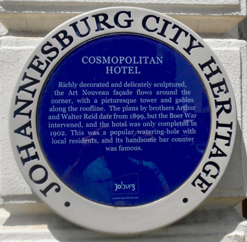 Cosmopolitan Hotel Blue Plaque - Heritage Portal - 2014