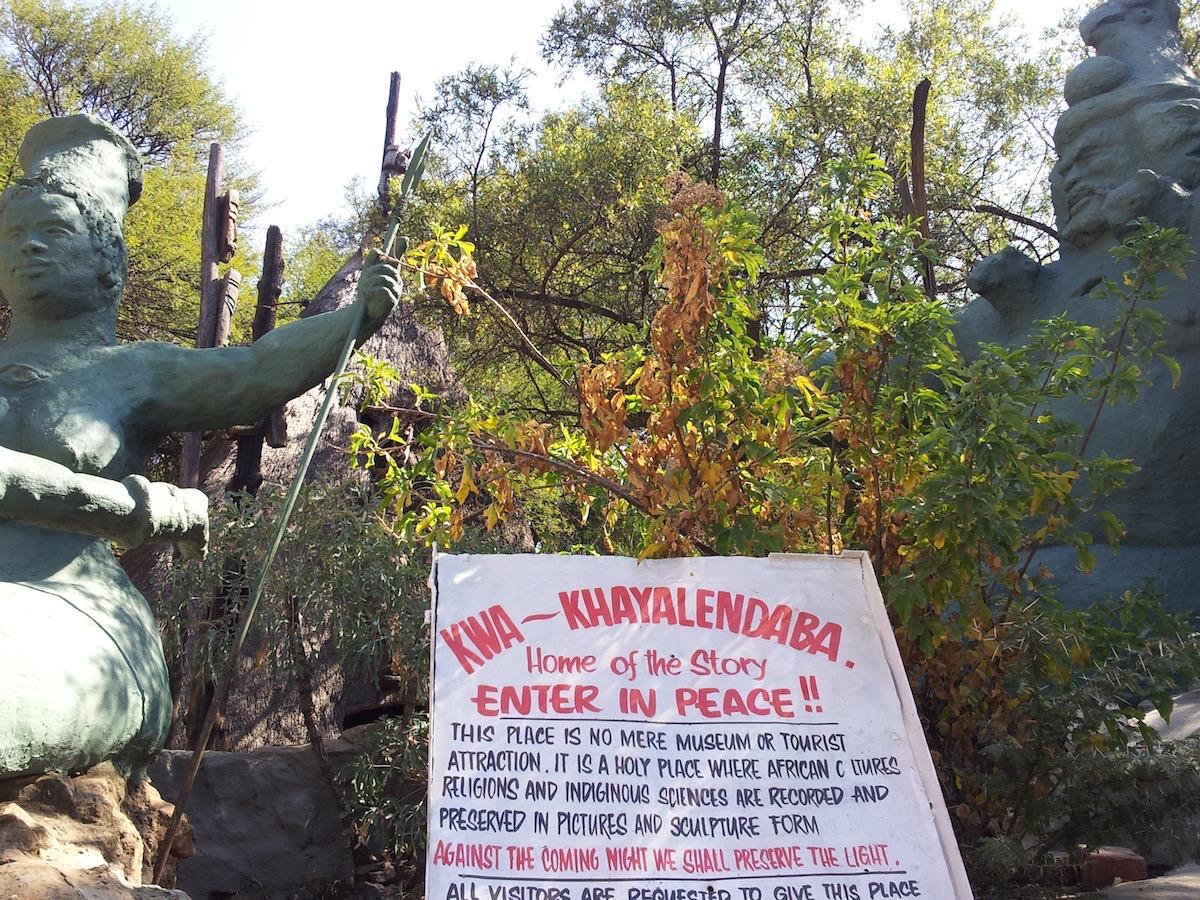 Credo Mutwa Cultural Village warning sign - Heritage Portal - 2012