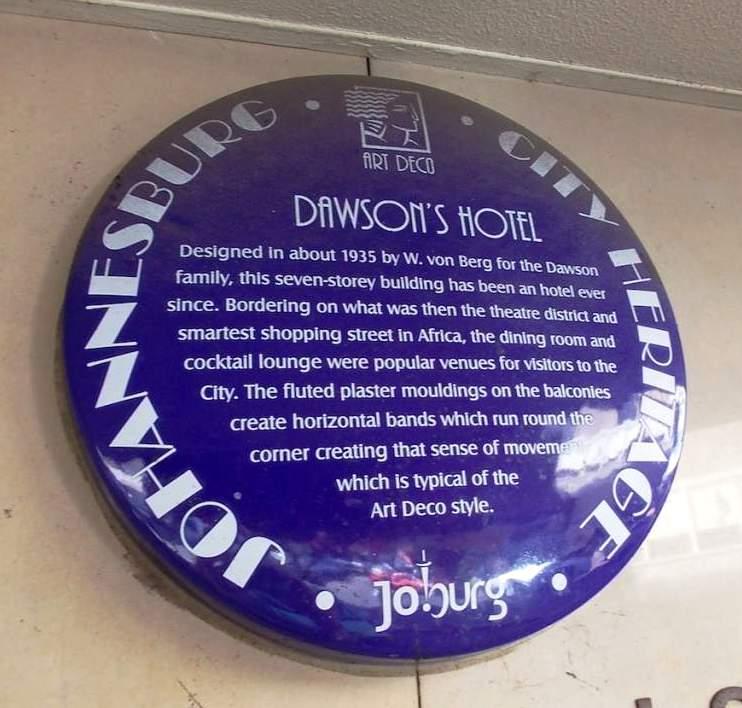 Dawson's Hotel Blue Plaque - Heritage Portal - 2012