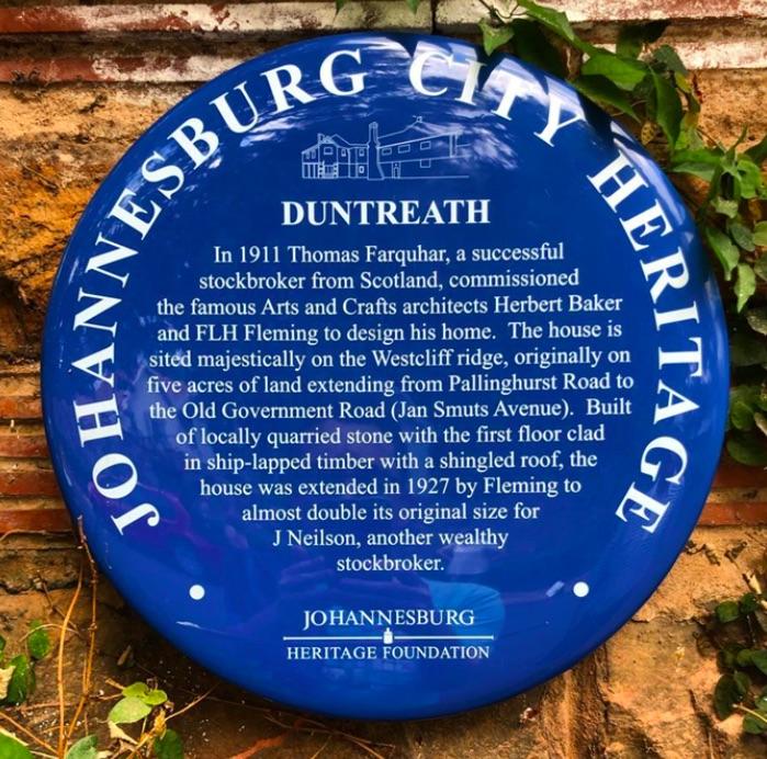 Duntreath Blue Plaque - Kathy Munro