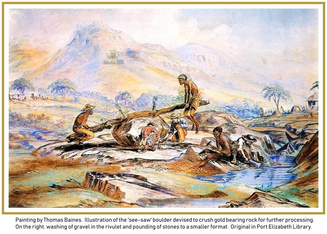 EERSTELING Baines Oil Painting Rock Crusher - Original in Port Elizabeth Library - Submitted by Dr Joost Heystek