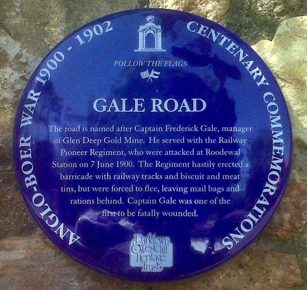Gale Road Blue Plaque - Heritage Portal - 2012