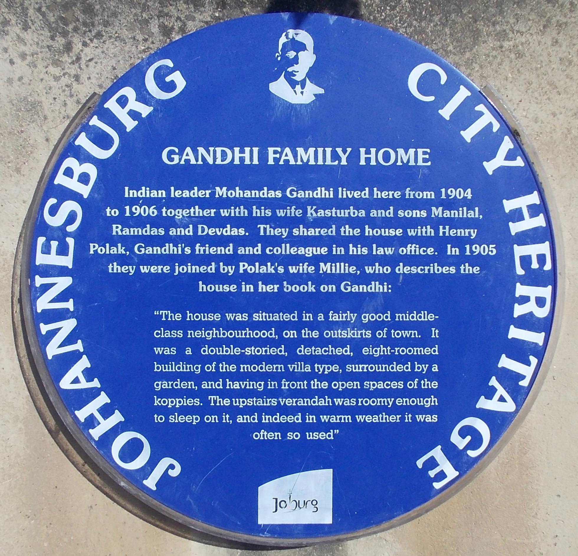 Gandhi House Blue Plaque - Heritage Portal - 2012