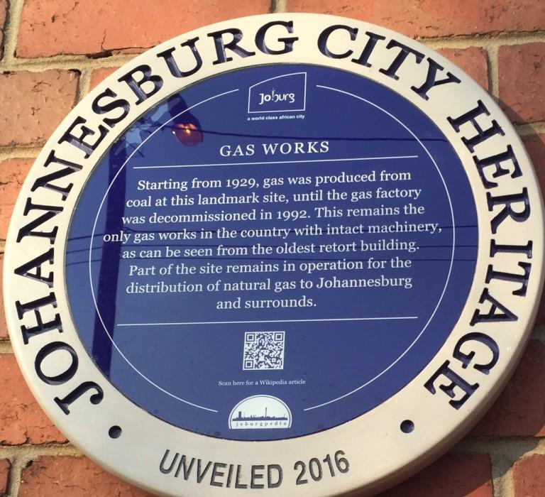 Gas Works Blue Plaque - sourced by Kathy Munro