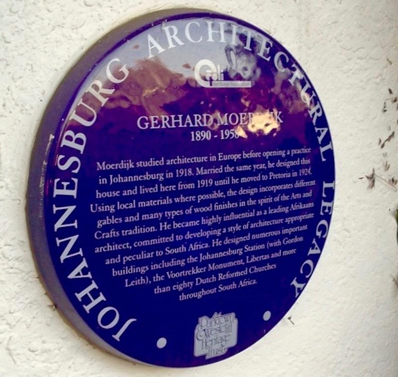 Gerhard Moerdijk Plaque - Heritage Portal - 2012