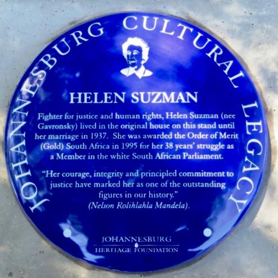 Helen Suzman Plaque - Kathy Munro - Nov 2017