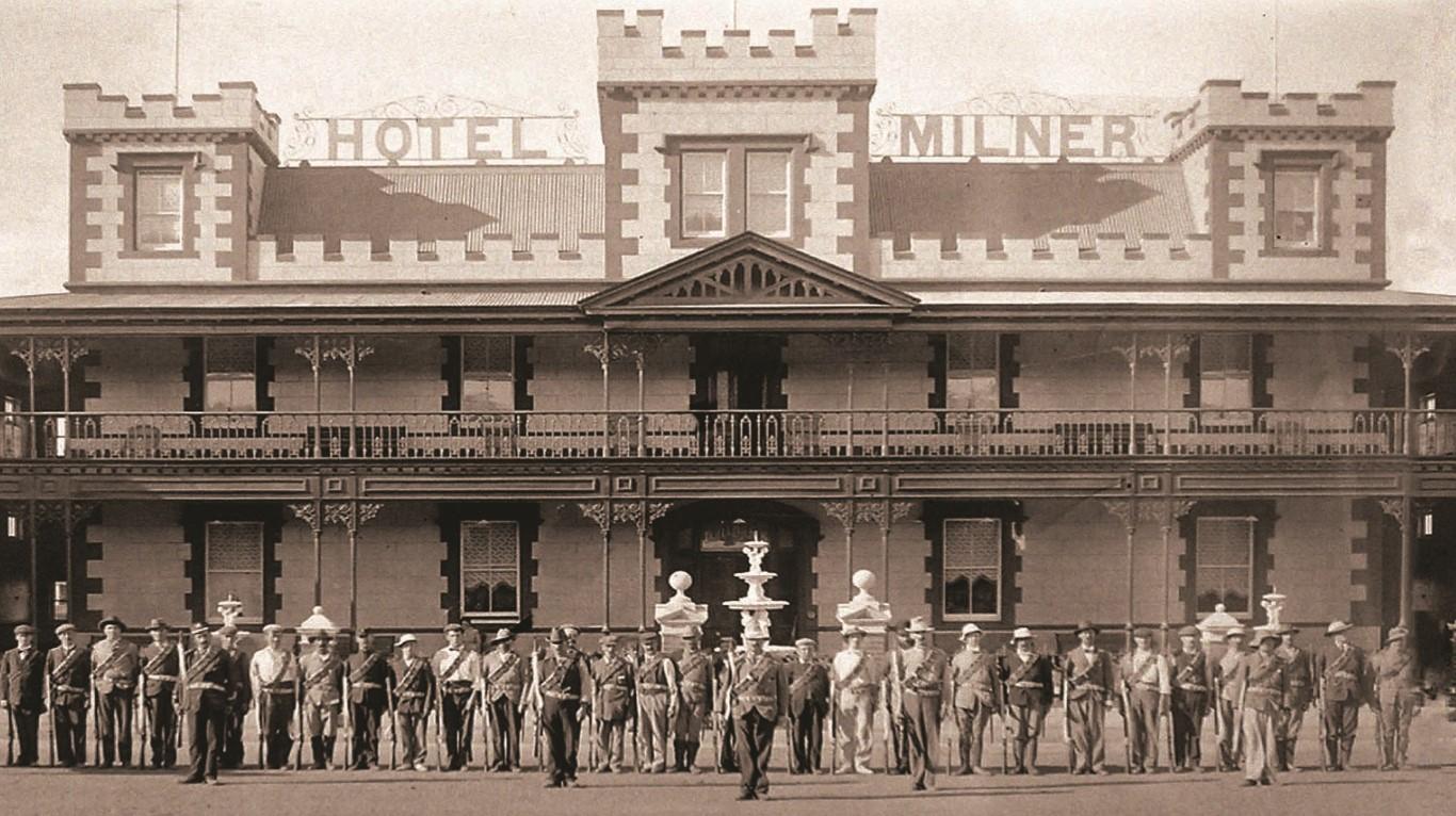 Hotel Milner Matjiesfontein via Empire War and Cricket book cover
