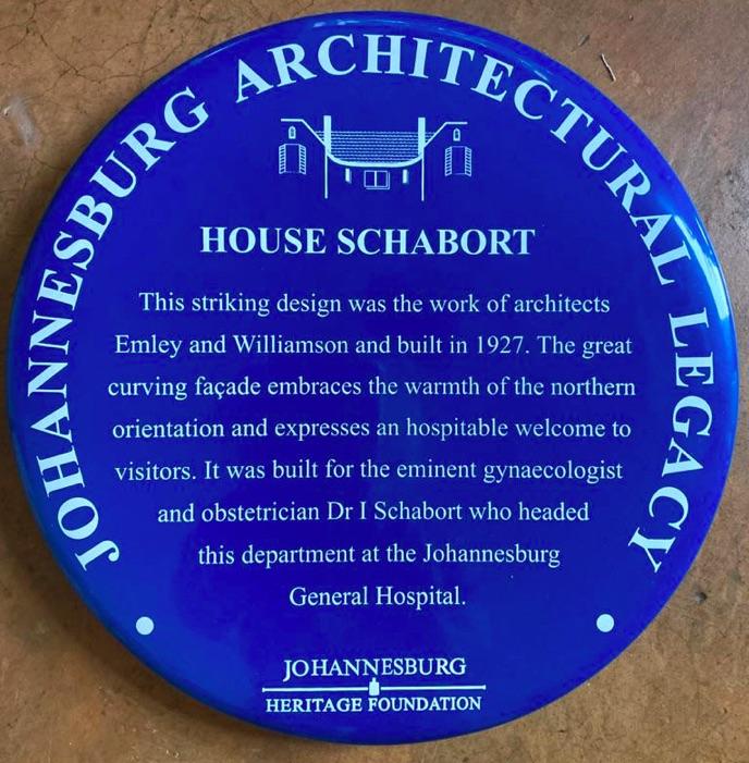 House Schabort Blue Plaque - Kathy Munro