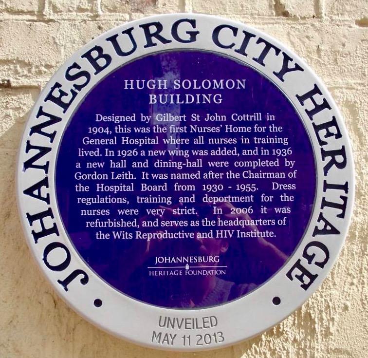 Hugh Solomon Building Blue Plaque - Heritage Portal - 2013