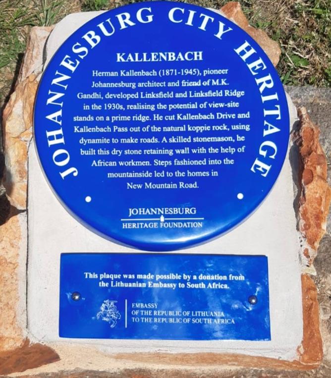 Kallenbach Blue Plaque - Kathy Munro - 2021
