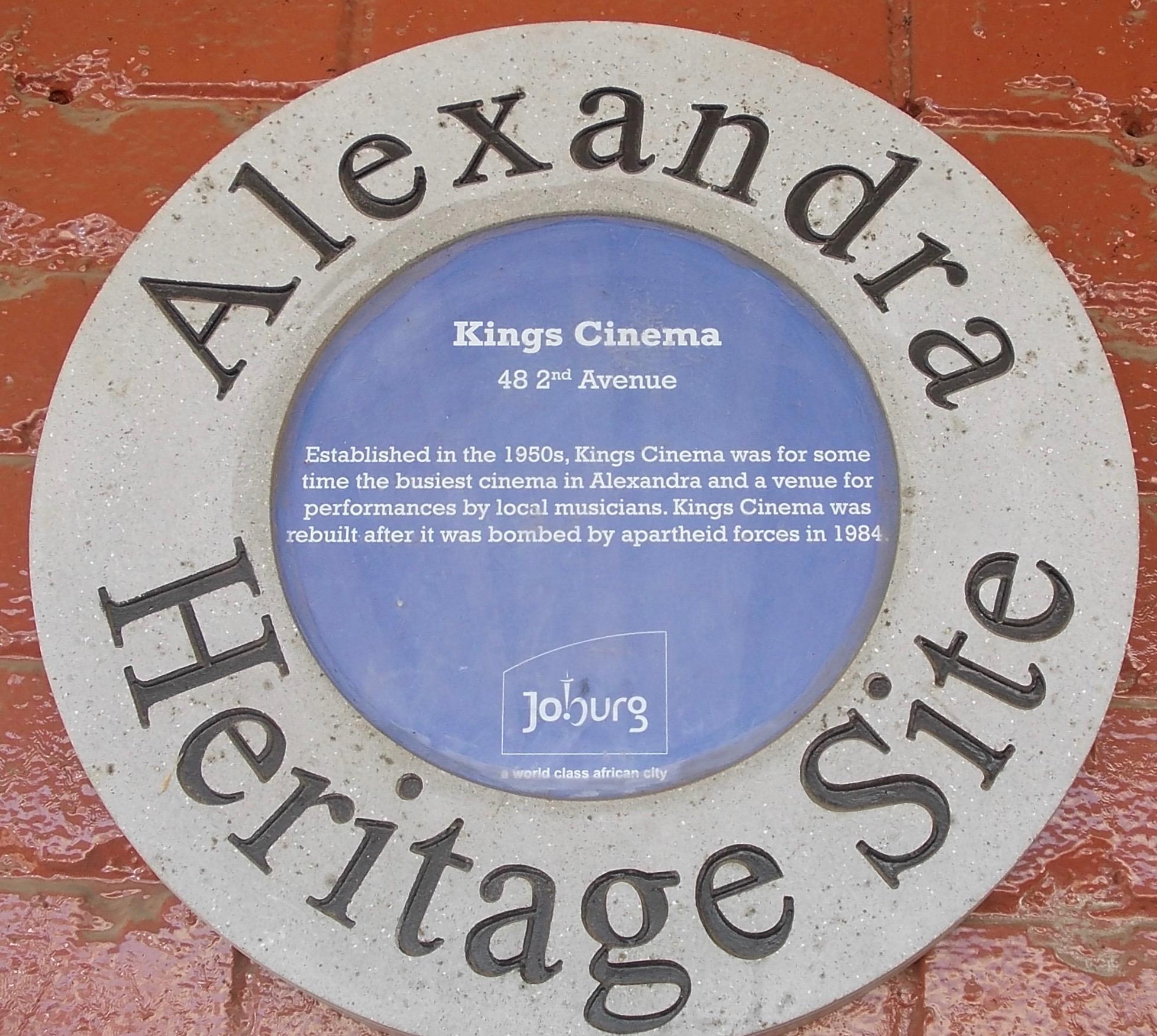 Kings Cinema Blue Plaque - Heritage Portal - 2012