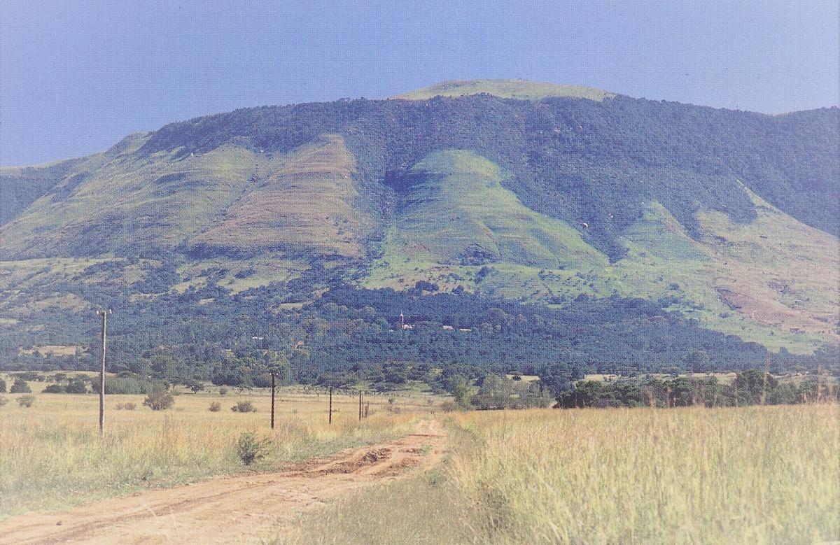 Maria Ratschitz at base of Hlatikulu mountain via Talana Museum